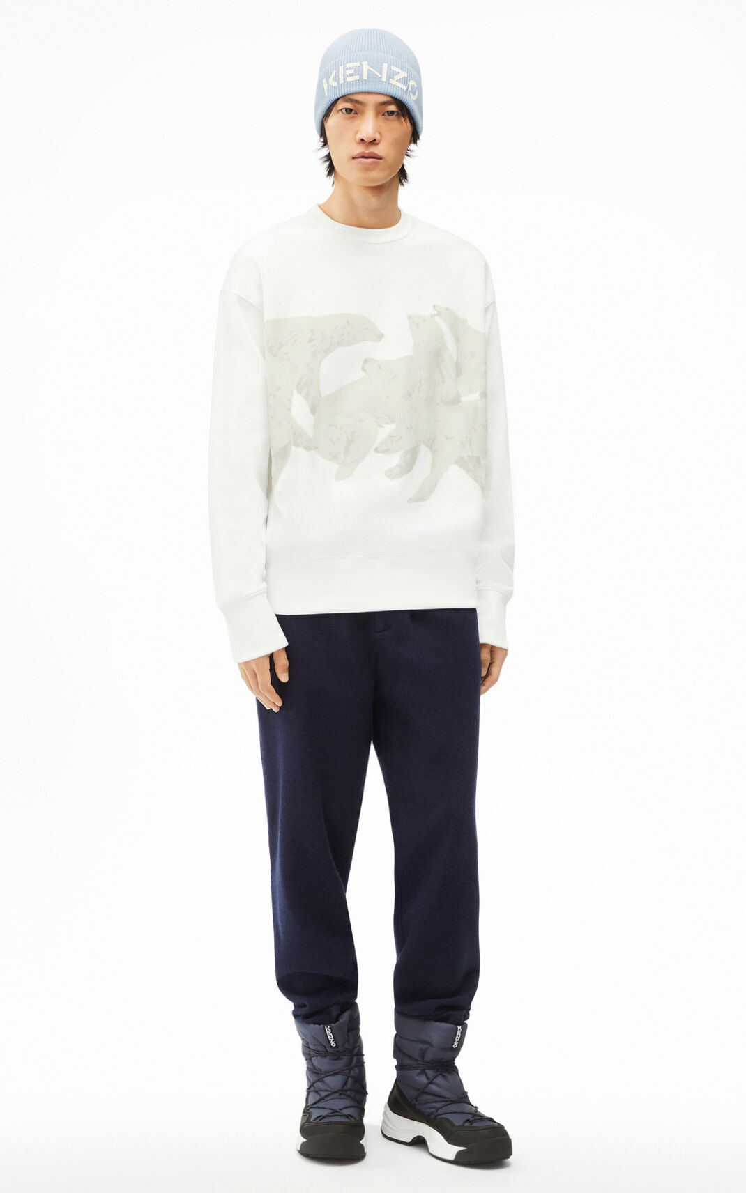 Kenzo The 冬 Capsule Polar Bear スウェット メンズ 白 - TOBDYI925